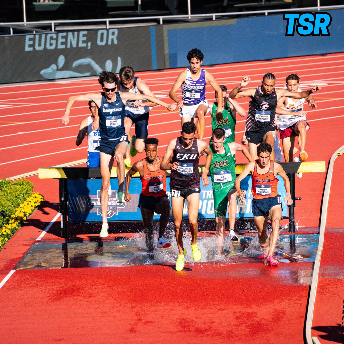 TheStrideReport's tweet photo. Talk about execution 😎

Parker Stokes of @HoyasTrackXC rips a clean 60.4 second final lap over the barriers to gap the field and capture the steeplechase National title in 8:24!!

📸 @AndrewLeMazing https://t.co/TYMTs5nzny
