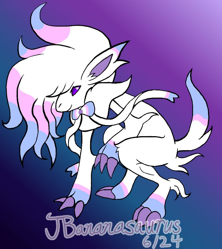 JBananasaurus's tweet photo. I made a fusion of shiny Hisuian Zoroark and shiny Sylveon to make my Pokemon OC! https://t.co/tihYzqvKNS