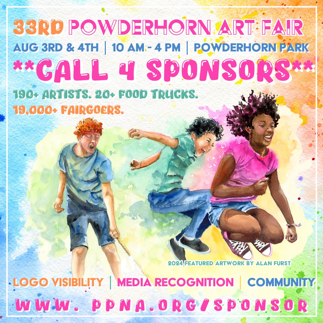 Elevate Art! 🥳 Become a sponsor for the Annual Powderhorn Art Fair!
Perks of becoming a sponsor include…
🔥Logo visibility
😍Community Support
🚀Media Recognition
… and more! 🌟
Sign up to be a sponsor and learn more at ppna.org/sponsor
or email debbie@ppna.org