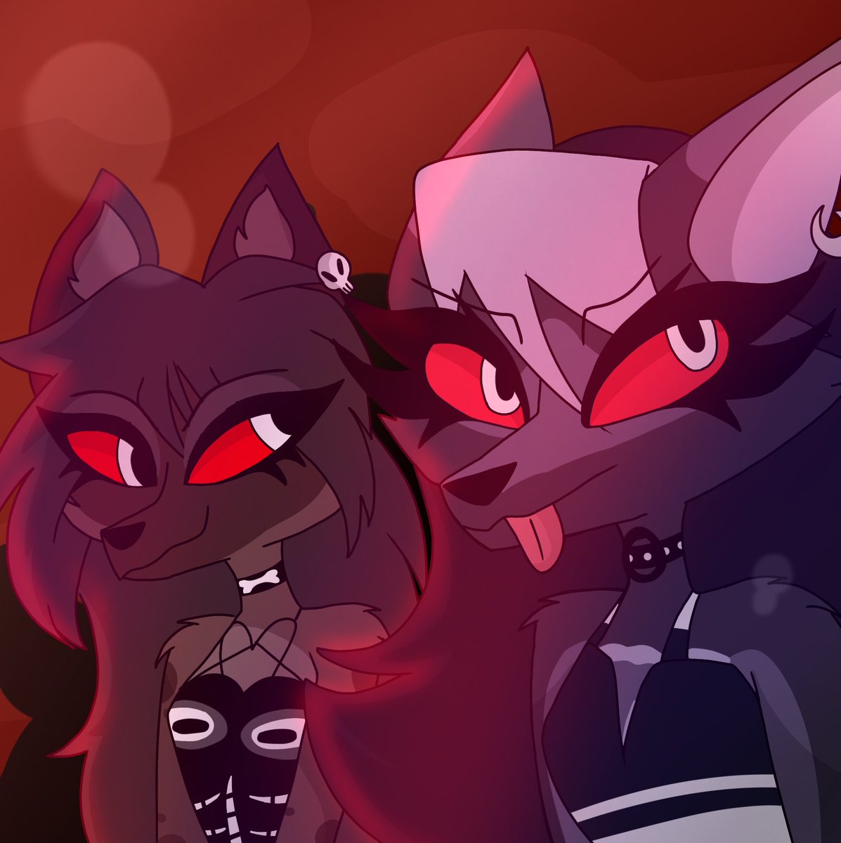 Yunamiimi's tweet photo. Wow fanart for @CloudedtheStone and @FallenStarDraws , sorry if it seems simple ๐ฅบ๐
I hope you like it, you really are admirable artistsโจ๏ธ
#Helluvaboss #Hellhounds #HelluvaBossFanart #Houndsona #Vivziepop https://t.co/zySprMga1A