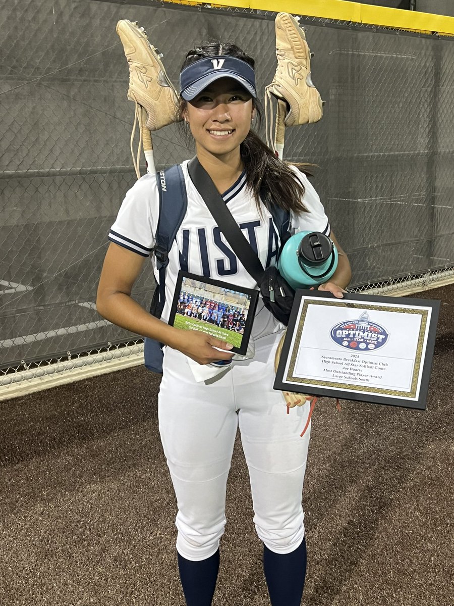 Vista Del Lago Softball (@vdlsoftball) on Twitter photo Congratulations to <a href="/charlizecai2024/">charlize cai</a> for being chosen the Large School MVP for the South Team in the Optimist AllStar Game! Eagle Pride!๐ฅ Congratulations to <a href="/charlizecai2024/">charlize cai</a> for being chosen the Large School MVP for the South Team in the Optimist AllStar Game! Eagle Pride!๐ฅ