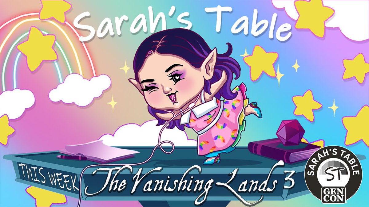 PixiesAndPins's tweet photo. Sarah’s Table
Fri June 7th
7pm CT
https://t.co/wYbC32FYs7

The Forest reaches out for help. Welcome to a world of danger donuts and FUNdulation in @LandsVanishing 

#SarahsTable #JoyfulGaming #GameNight #GenCon #GenConTV

@Gen_Con 
@jwmoore511
@jkeating394 https://t.co/osN74XJLyw
