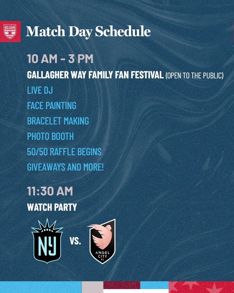 theChicagoStars's tweet photo. Exactly 24 hours until kickoff of our Red Stars Take Over Wrigley Field match, presented by @GallagherGlobal!!!

You can spend the entire day at Wrigley Field #WithTheStars tomorrow before you #WitnessHistory 🤩 Here's your complete timeline for events, starting at 10 AM ⬇️ https://t.co/7kIBcPXJsm