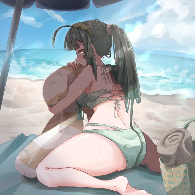 およぎの準備 
ずん子。 