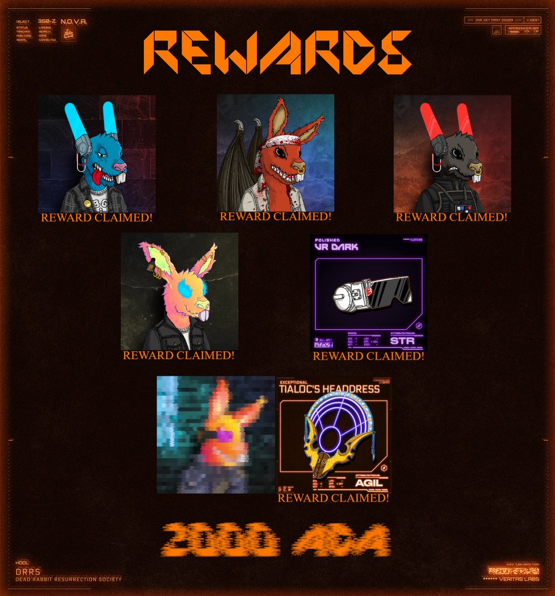 Aikiboy84Xnake's tweet image. &amp;lt;@DeadRabbitRS SYSTEM ALERT&amp;gt;
=[Data Transmission: Secure Channel]=
Phase 3: STAGE 1 SOLVED

Netrunner responsible : @captain9178

PHASE 3: STAGE 2 ACTIVATED
(hit CTRL + F5 to refresh M1T7R1Lhex)

Two more epic prizes to be won! A supreme and 2000ADA!!

#CNFT #NFT #Cardano