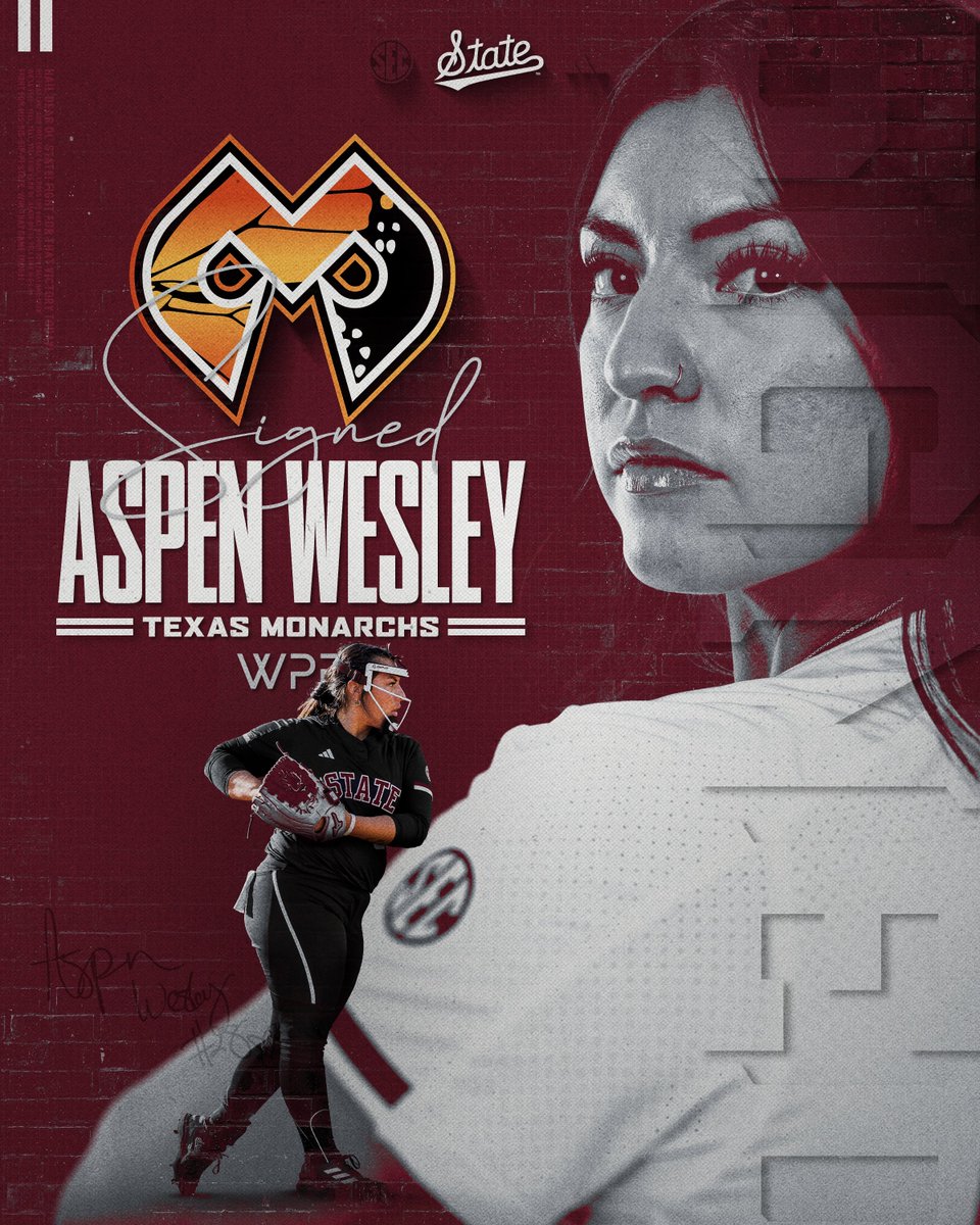 Mississippi State Softball (@hailstatesb) on Twitter photo These things come in 3⃣s
<a href="/aspen_wes/">aspen wesley</a> has signed a professional contract with the Texas Monarchs! She is now the third member of our 2024 team to go from #StateToTheShow!
📰 hailst.at/3wXZwUN
#HailState🐶 These things come in 3⃣s
<a href="/aspen_wes/">aspen wesley</a> has signed a professional contract with the Texas Monarchs! She is now the third member of our 2024 team to go from #StateToTheShow!
📰 hailst.at/3wXZwUN
#HailState🐶