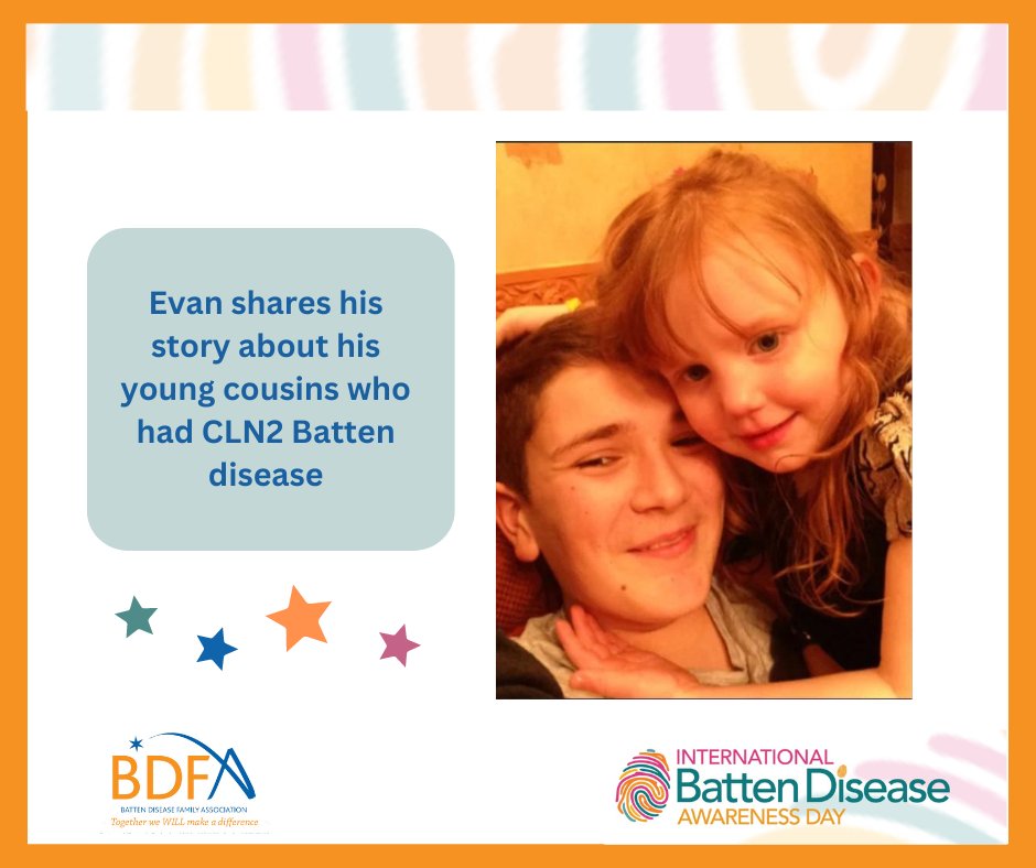 We are pleased to share Evan's story in memory of his cousins, Ellie Mae and Caleb Brownnutt who both had CLN2  Batten disease 
Read it here bdfa-uk.org.uk/evans-story/
#battenday2024 #battendiseaseawareness