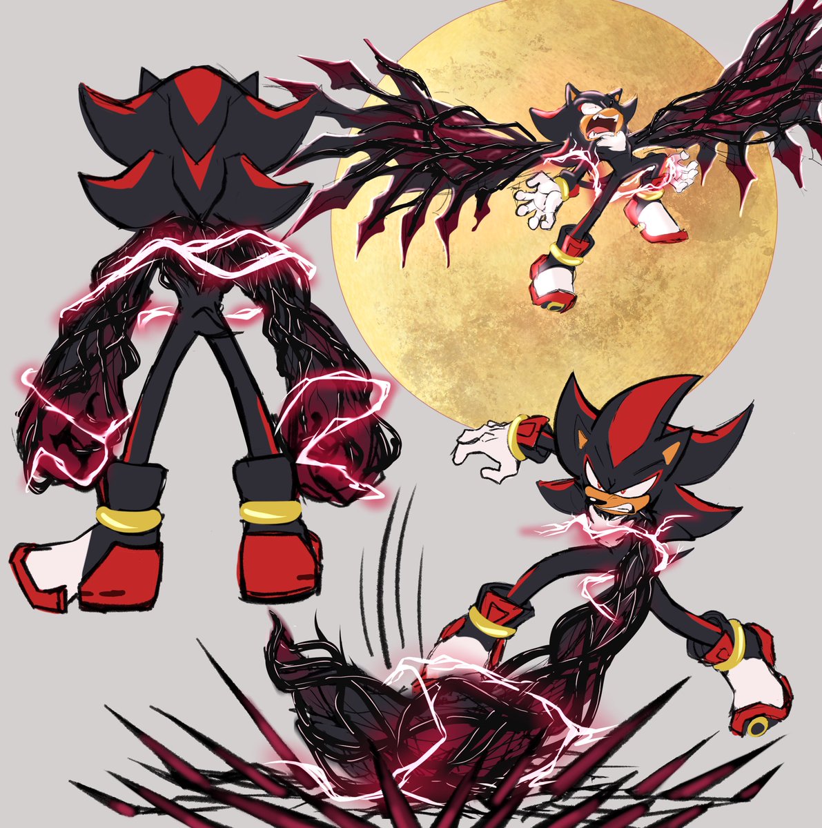 I just had to get these out of my system, but Shadow the hedgehog is one of the coolest characters EVER