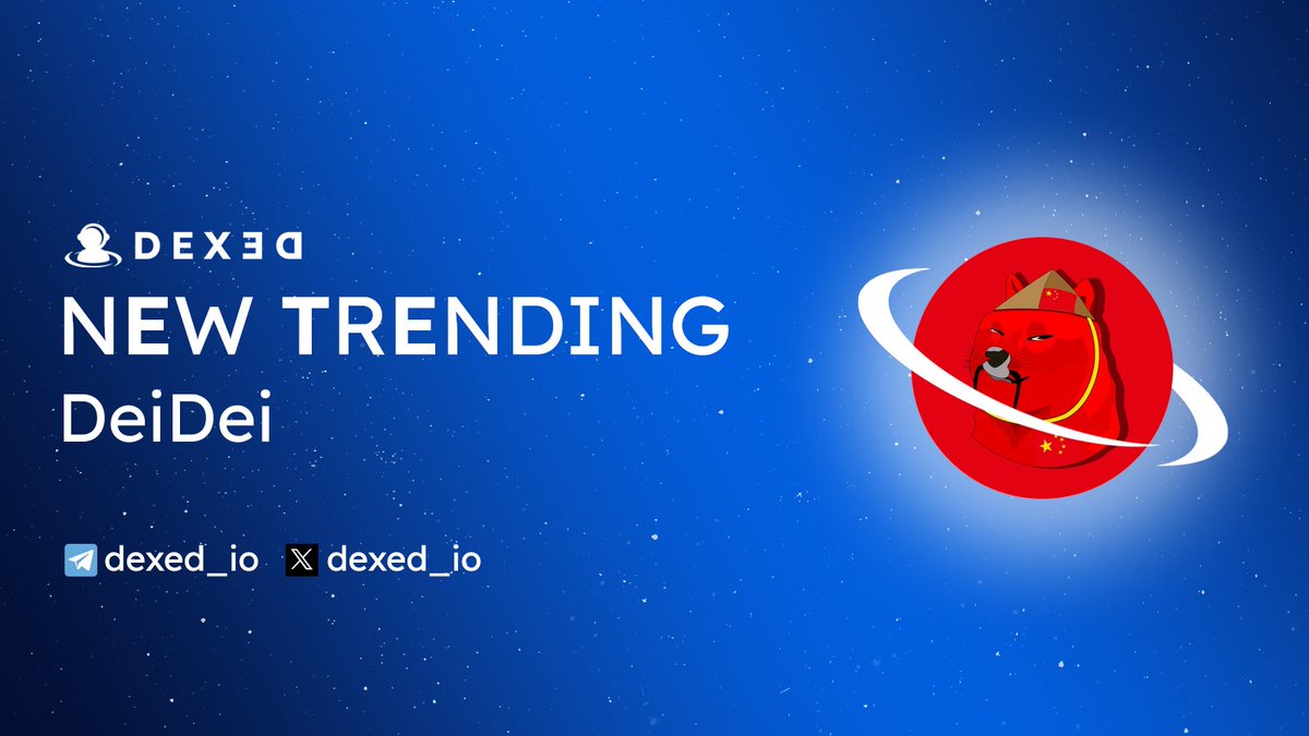dexed_eth's tweet photo. 🔥 #ETH TREND ALERT

DeiDei $DeiDei - https://t.co/XkV8aACoui #DeiDei
📄 CA : 0xCE0e2A96b9C4cBb14b8Ba1c2B1df9A601eFA5B40
📈 Chart : https://t.co/D7eIW35gvA

🚨 $DEXED Launching soon : https://t.co/CJYmzvZ8Td https://t.co/pWPsPyAr7F