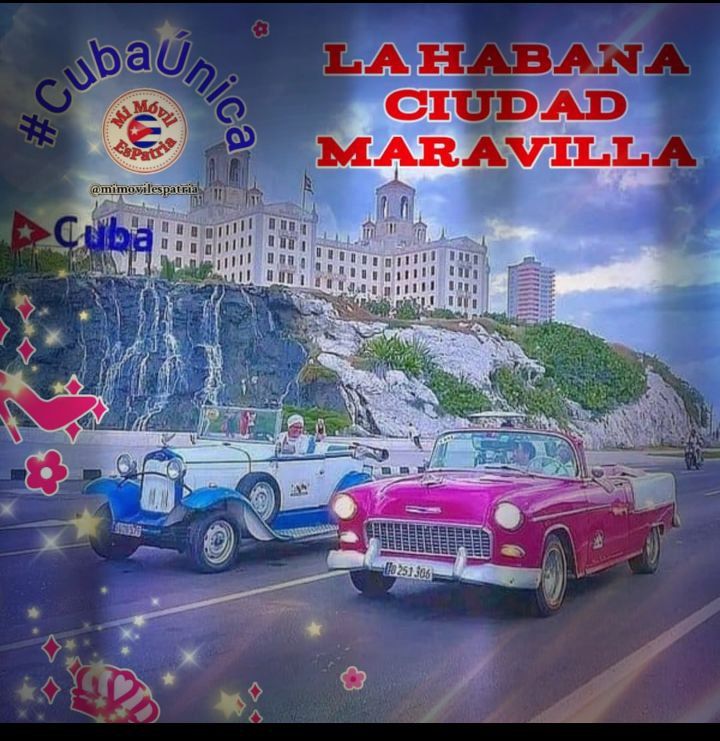 Azumat_Ciego's tweet photo. Desde @Azumat_Ciego celebramos la declaración de La Habana Ciudad Maravilla... Cuba Única 🇨🇺 #Azumat_Azcuba #LatirAvileño #CubaEsRevolución https://t.co/e41jrjQfMW