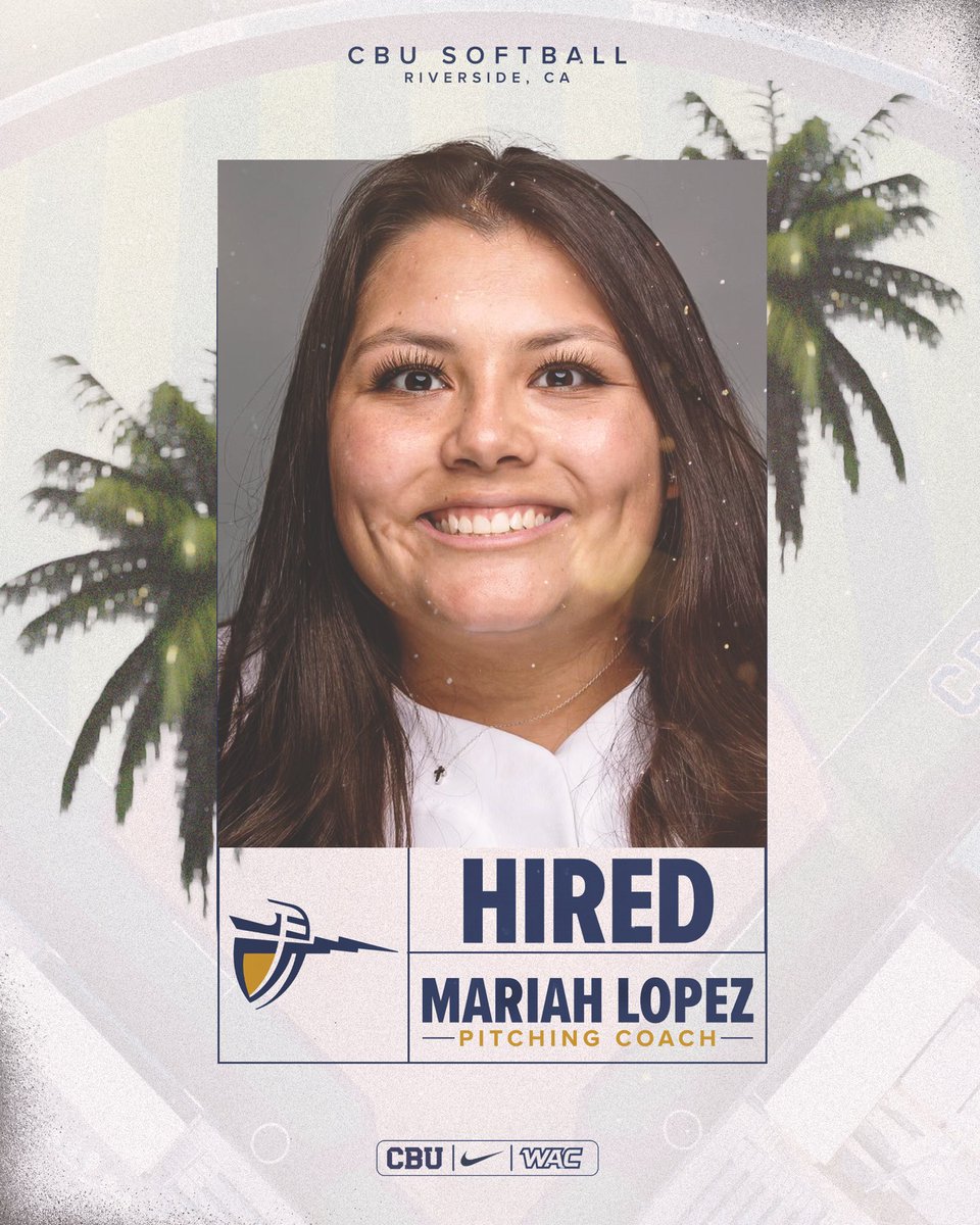 CBUSoftball's tweet photo. Welcome to Riverside, 𝐌𝐚𝐫𝐢𝐚𝐡 𝐋𝐨𝐩𝐞𝐳!

We are extremely excited to welcome Mariah as our newest pitching coach to the Lancer Staff🥎

👉 https://t.co/VI5F6jJm4U

#LanceUp⚔️ https://t.co/7c8yhLs49g
