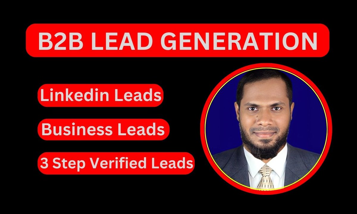 Extending a business through B2B lead generation involves identifying potential business customers, nurturing relationships with them, and converting them into clients.

For B2B Leads contact on Fiverr:
fiverr.com/s/ZmmWl0p

#b2b_Lead_generation