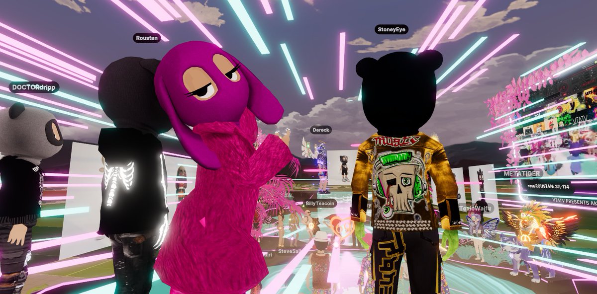 CanessaDCL's tweet photo. Big congratulations to the @akidcalledbeast fam and welcome to @decentraland! Big thank you to @makeanft &amp; @Rafsby for making this happen! Jump in now to celebrate at Casa Roustan 

https://t.co/0ymalkMvT4

@RoustanNFT #AKCB https://t.co/JljgaH85qE