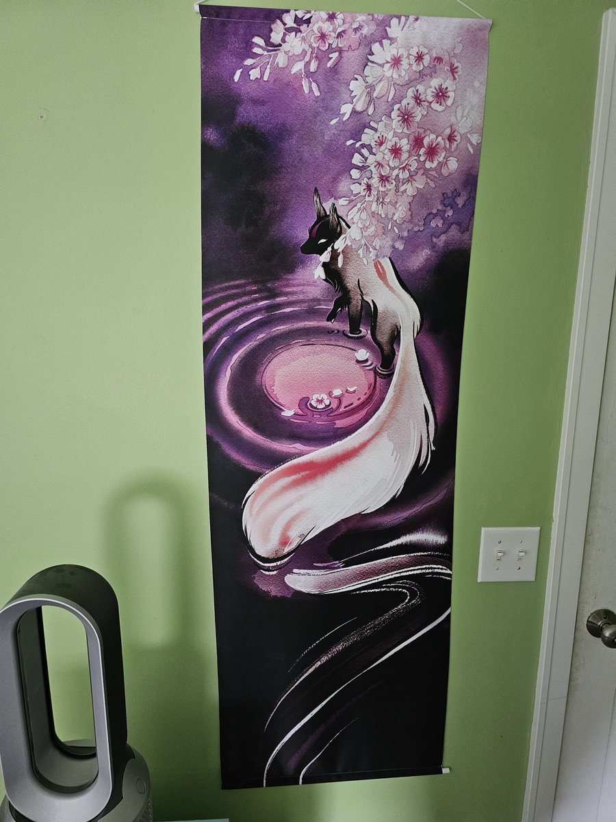 AzureFrostborn's tweet photo. Felt like I should post this beautiful wall scroll I got at @animecentral last month from @floralfrolicfox booth there I love it and have had a few friends wat to steal it already. https://t.co/MTM7jytJF5