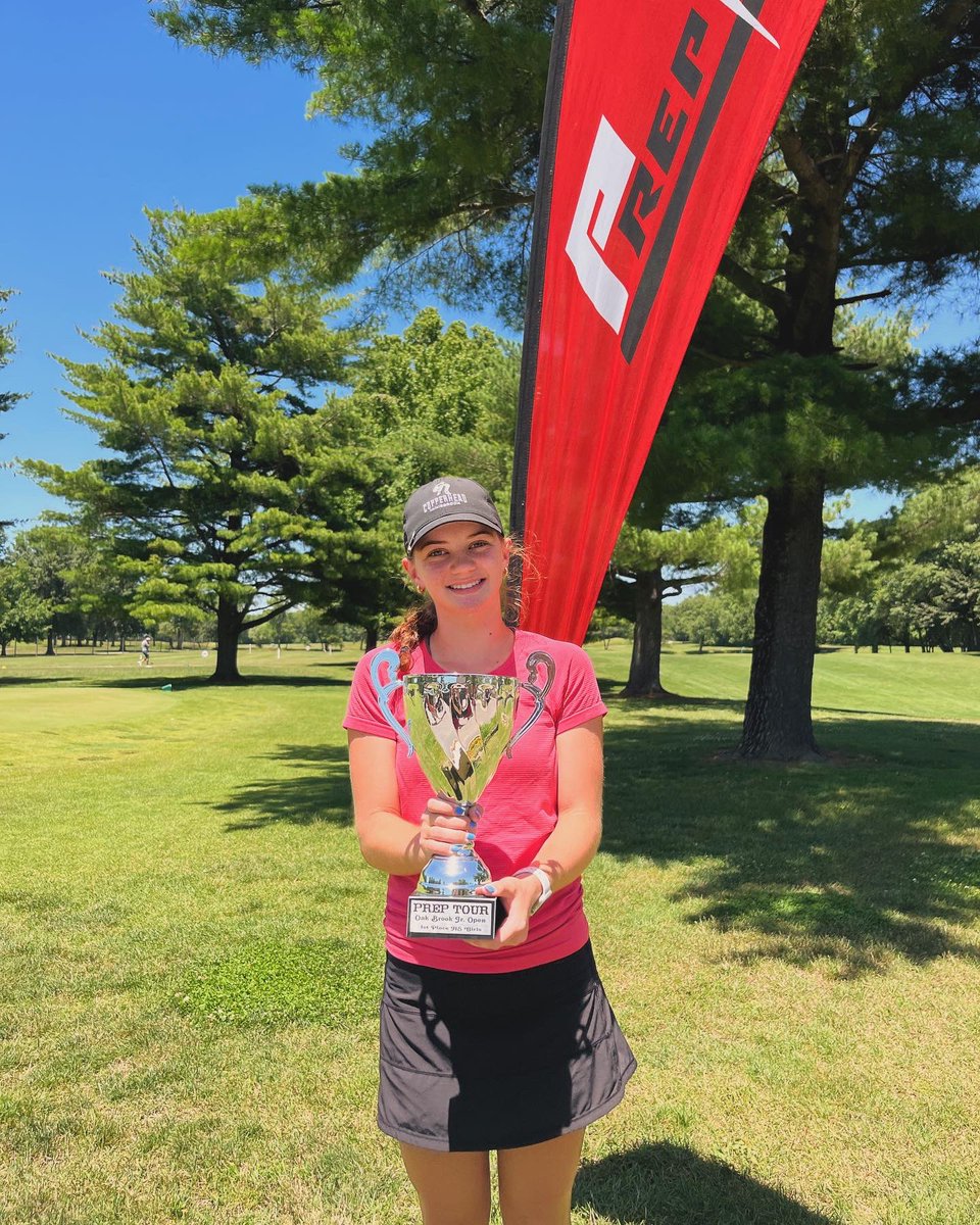 sarahhyten_golf's tweet photo. Played great this week at @oakbrookgolfclub!Shot 72-68, 2 under overall, to win the tournament! Thanks Prep Tour for hosting the fun event! https://t.co/UPbNaVtZlT