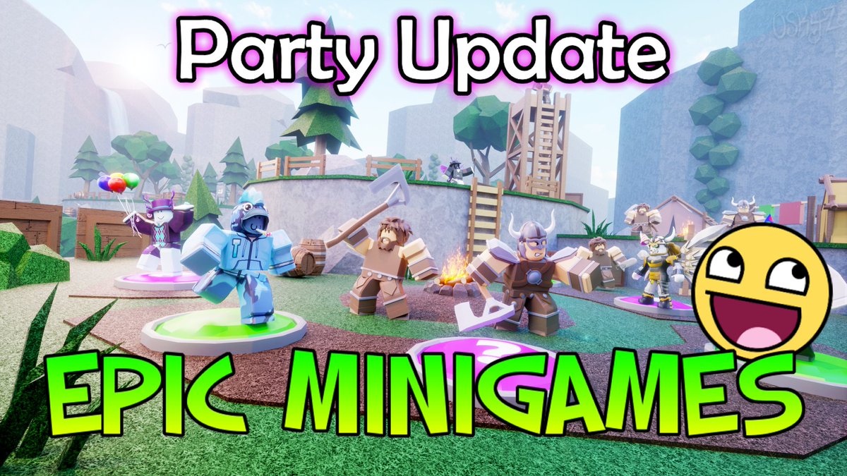 Epic Party has been revamped at Epic Minigames and more party rewards are now earnable! 3 new maps have also been added to the game. roblox.com/games/27775186…