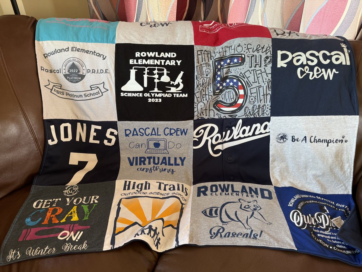 Thank you very much ⁦<a href="/rowlandEl_PTA/">Rowland Elementary PTA</a>⁩ for the amazing quilt. It will be cherished forever