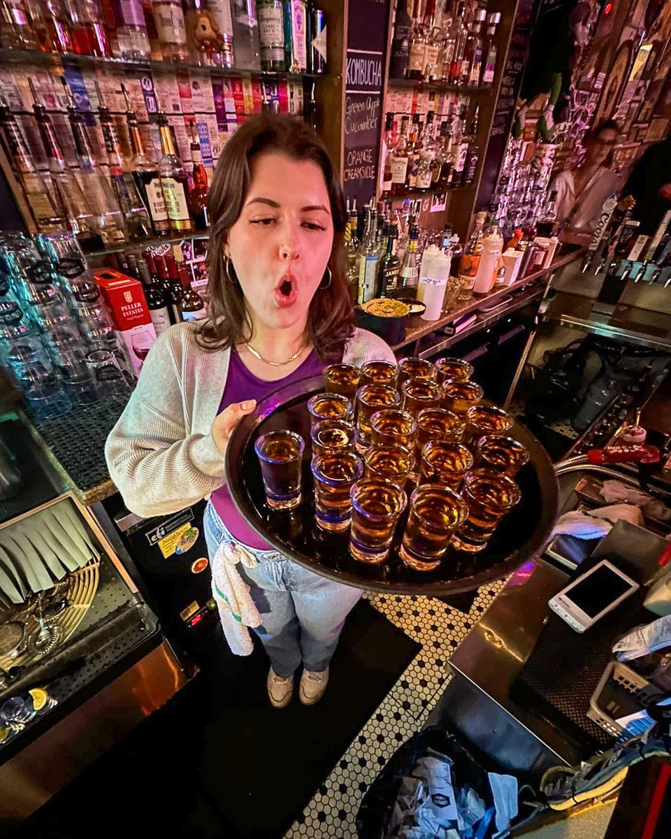 Leopoldstavern's tweet photo. #LeosOG is always a vibe. 

Ringing the bell = buying $4 Fireball shots for the house. 

Have ever done it?  🔔

#seeyouatleos #regina #yqr https://t.co/vJMSQAIuyO