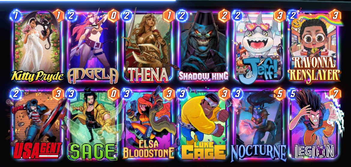 ZombiesGoNomNom's tweet image. Deck update, - Shang + Legion.
Seeing less Shang targets than I did on day 1, and legion gives a much better scam factor for better cube gains, especially when combined with Luke Cage and negative power locations.
Plus it can get all your weekend missions done too!