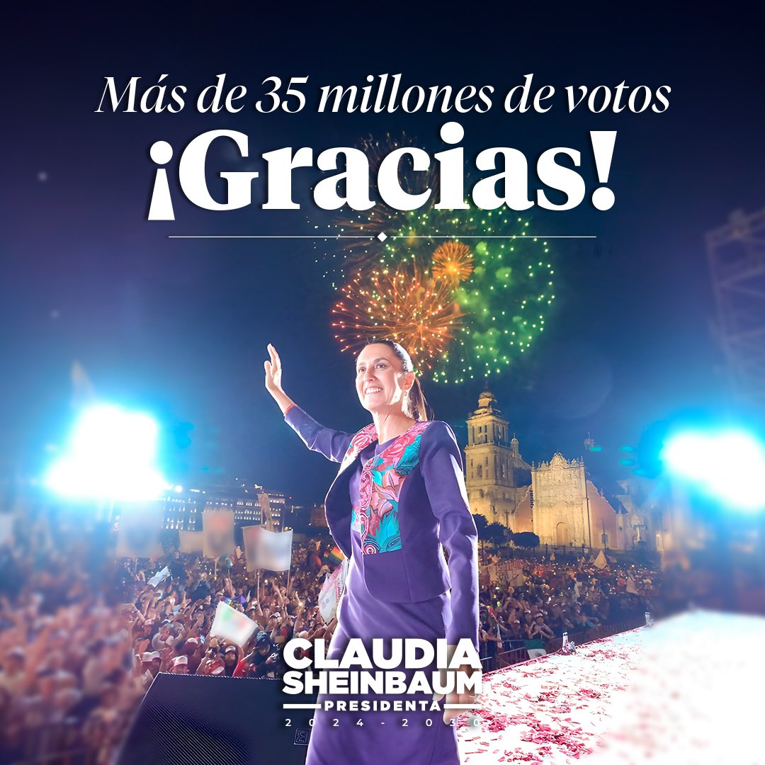 Claudia Sheinbaum: Una vez más, hicimos historia.