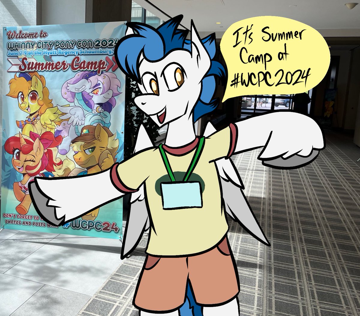 WhirlwindFlux's tweet photo. It’s Summer Camp at #wcpc2024! If you’re at the con, come say hi! https://t.co/CYlXAl2cBm