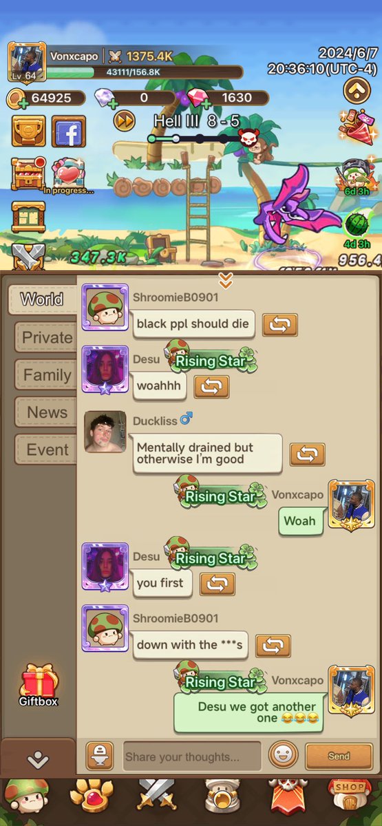 TheRealKeyvone's tweet photo. @legendofmush I can’t even enjoy the game. This is the second time . Please delete his account https://t.co/cDkiz7Thqj