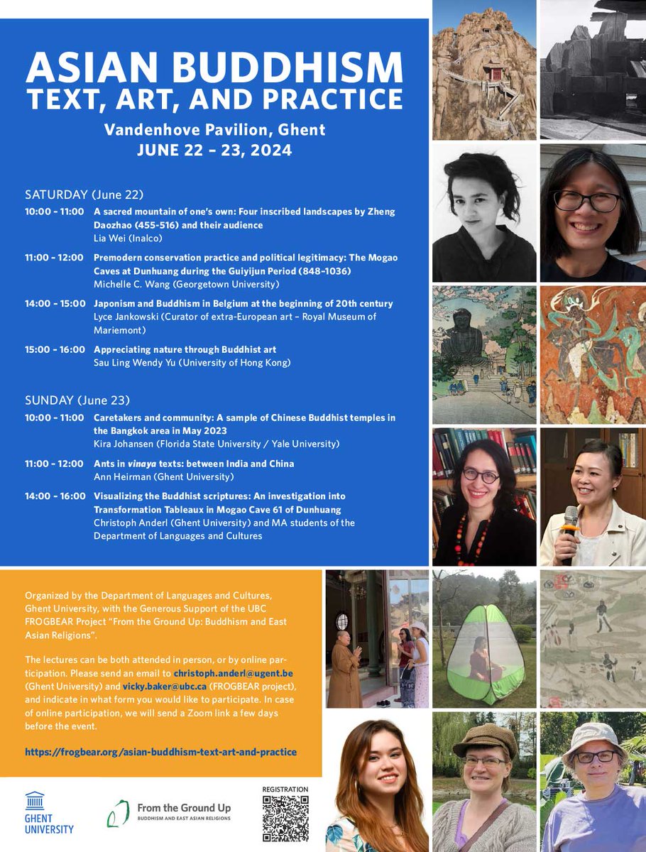 From The Ground Up (@ubcfrogbear) on Twitter photo Upcoming lectures on "Asian Buddhism: Text, Art, and Practice" by <a href="/GhentCBS/">GhentCBS</a> with support by <a href="/UBCfrogbear/">From The Ground Up</a> ! June 22 – 23, 2024, in-person and online. Check it out! <a href="/AnnHeirman/">Ann Heirman</a> <a href="/asianartlibrary/">Michelle C. Wang 王慧兰</a>
webpage: frogbear.org/asian-buddhism…
registration: bit.ly/asian-buddhism Upcoming lectures on "Asian Buddhism: Text, Art, and Practice" by <a href="/GhentCBS/">GhentCBS</a> with support by <a href="/UBCfrogbear/">From The Ground Up</a> ! June 22 – 23, 2024, in-person and online. Check it out! <a href="/AnnHeirman/">Ann Heirman</a> <a href="/asianartlibrary/">Michelle C. Wang 王慧兰</a>
webpage: frogbear.org/asian-buddhism…
registration: bit.ly/asian-buddhism