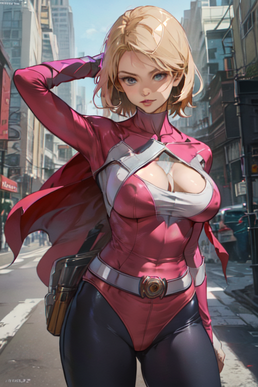 Fui reclutada por los Power Rangers ¿que tal me veo con mi traje de Pink Ranger?