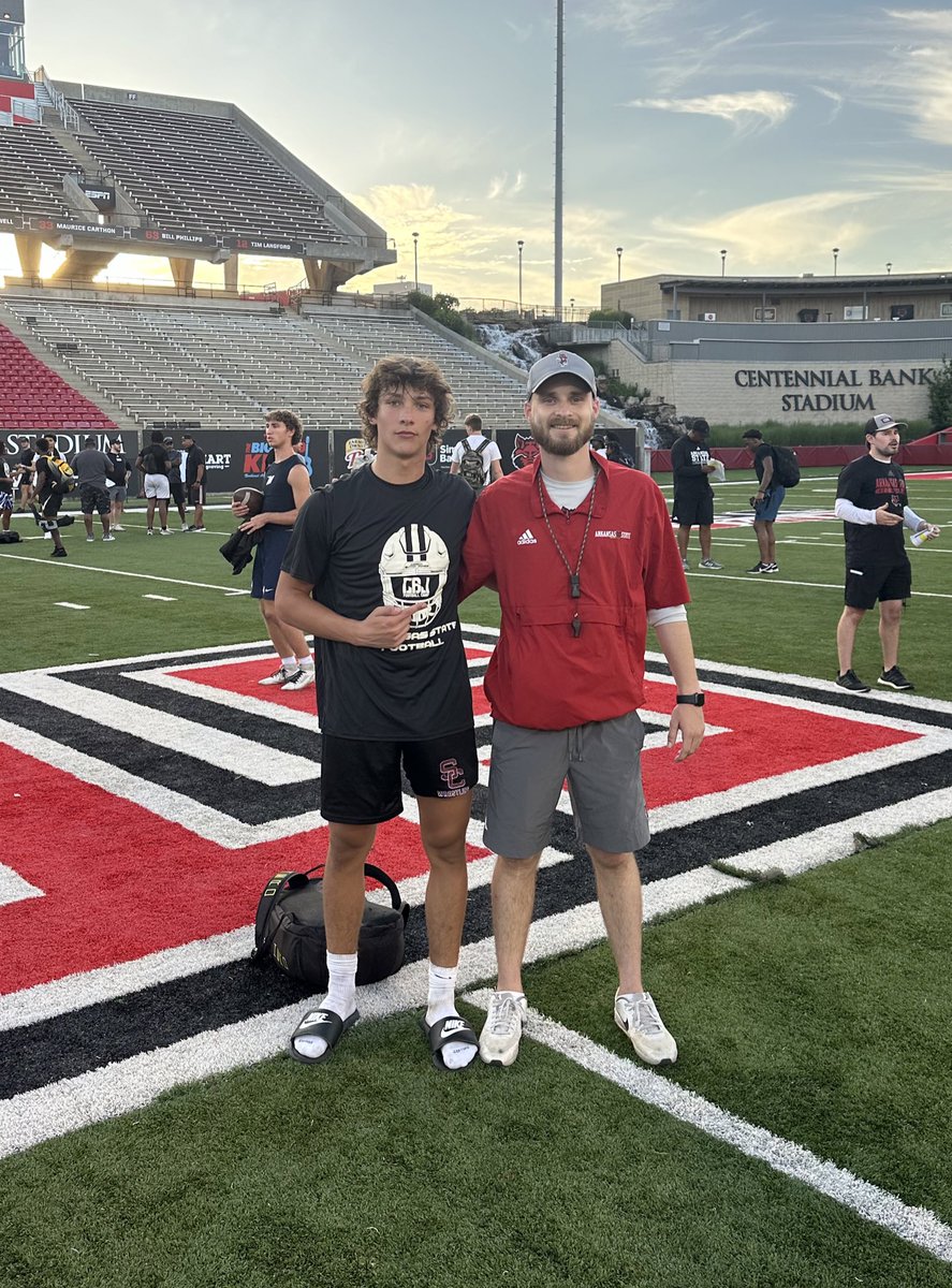 Had a great time <a href="/AStateFB/">Arkansas State Football</a> camp! It was a privilege to attend and show out today. <a href="/CoachButchJones/">Butch Jones</a> <a href="/CoachHTodd/">Hunter Todd</a> <a href="/COverbey2027/">Colton Overbey</a> <a href="/SC_footballpics/">StationCampFootball</a> <a href="/scbisonfootball/">Station Camp Football</a> <a href="/SCCoachB/">CoachBain</a> <a href="/NatlPlaymkrsAca/">NatlPlaymkersAcademy</a>