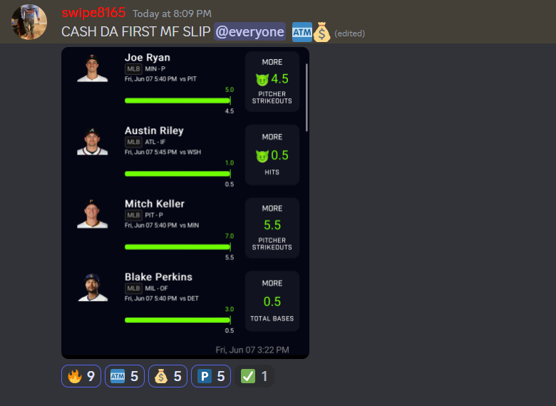 AcePlays_'s tweet photo. ONLY THE 2ND DAY OF 5 $TAR⭐

WE CASHING 💰✅

GET IN FREE WHILE YOU CAN⬇️
https://t.co/FjbPVaOPDC

#gamble #freediscord #mlbpicks #cs2prizepicks #cs2 #freeemoney #dontsleep https://t.co/SZY16NM8SF