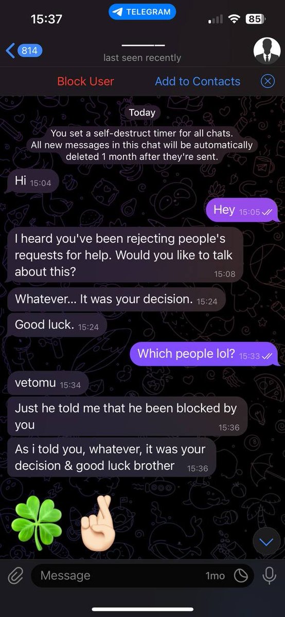 yourfriendSOMMI's tweet photo. Random scammers contacted Jono to try steal what little money he has left.

He blocked one of them.

And then, a scammer from the same operation, messages him on another account, trying to manipulate him. 

The first scammer tried to give a fake ledger website.

These people need to all burn in hell forever and be castrated