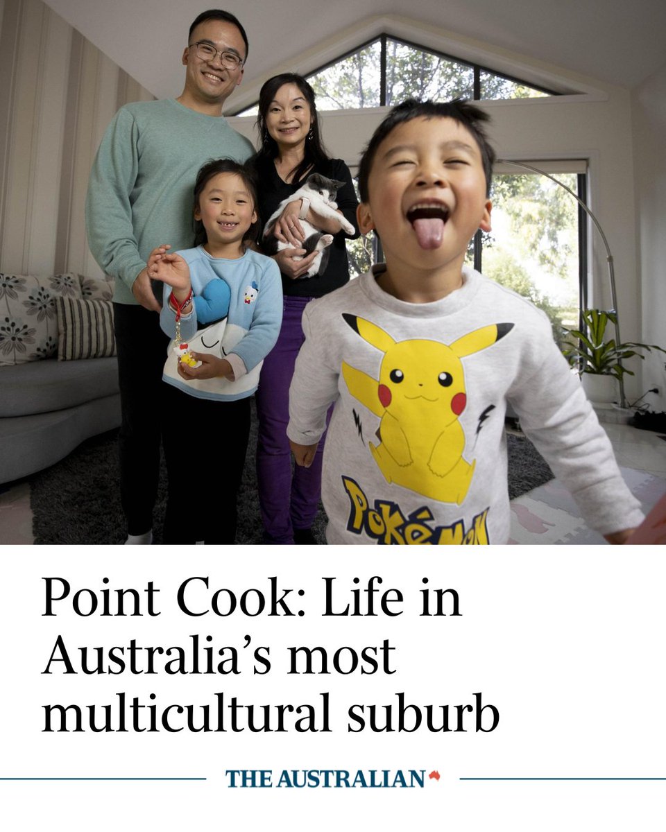 australian's tweet photo. Not quite the Truman show, in this town educated families live in big houses, send their kids to new schools, push babies around in pram brigades and literally dance in the streets: https://t.co/8XGbowWJbu https://t.co/sZX8U1ZNLs
