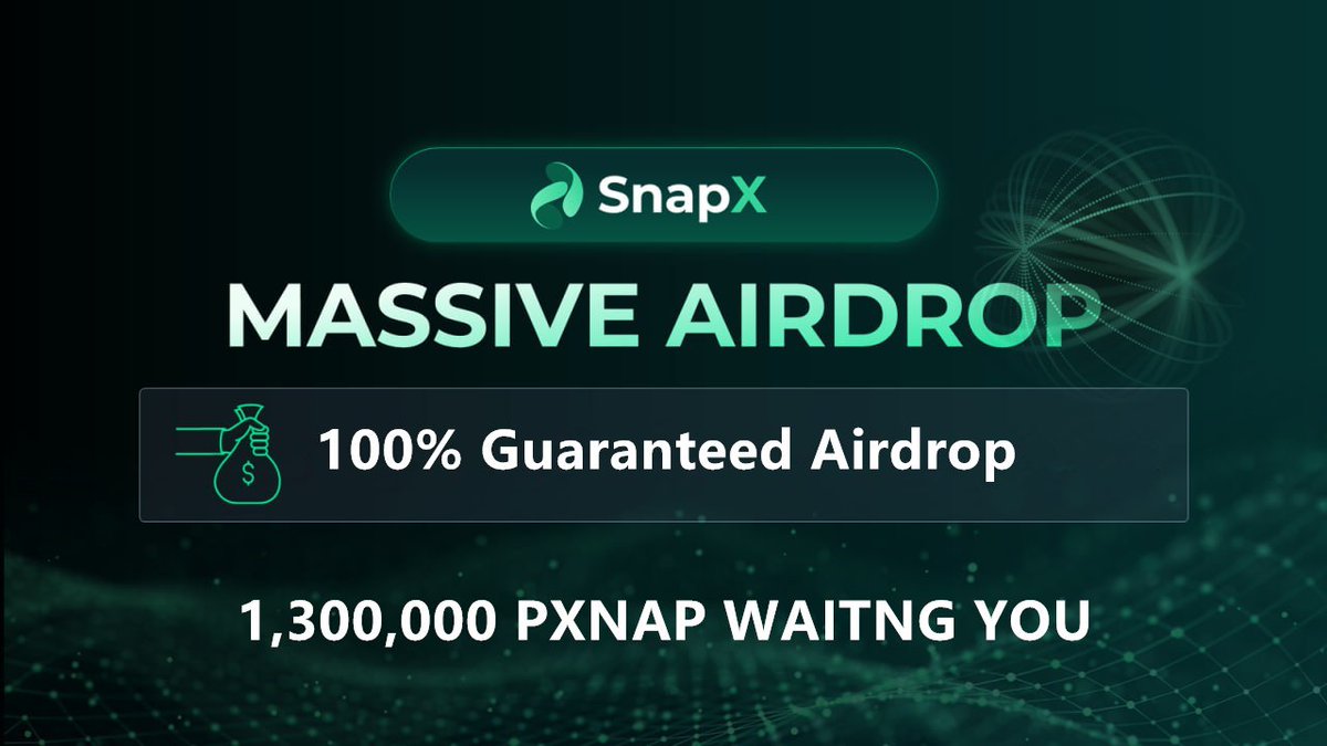 💵Guaranteed Airdrop Is Live!!!!!!

Participate in our New #Airdrop and earn 1,000 Pxnap (~$10) tokens.

Airdrop: t.me/SnapXGuarantee…

The airdrop rewards will be distributed to the winners on July 9th and 1000 lucky random (1000 winners in total) participants will be