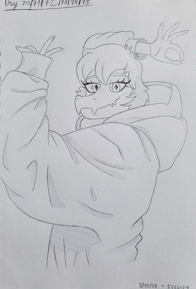 PetriDraws's tweet photo. Day 75.  
#IWaniHugthatGator #HugthatGator #IWaniHugthatGatorArt https://t.co/hjLG2iRgyM