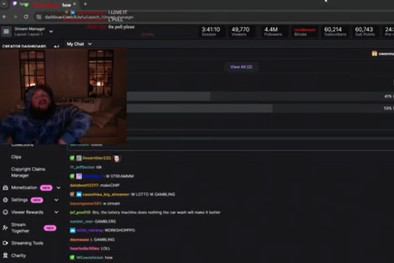 uncle_of_tim's tweet image. caseoh. stop hating on gamblers, what did they do to you?