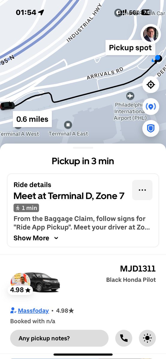 SteveGrosswald's tweet photo. @Uber_Support SECOND time tonight a driver REFUSED a ride  (5th in 3 months) because I have a service animal. BLATANT violation of ADA regulations!!!! Looks like CLASS Action lawsuit is required for Uber to comply with federal law. Here the 2nd law breaker. @uber https://t.co/fFFsQHaRsw