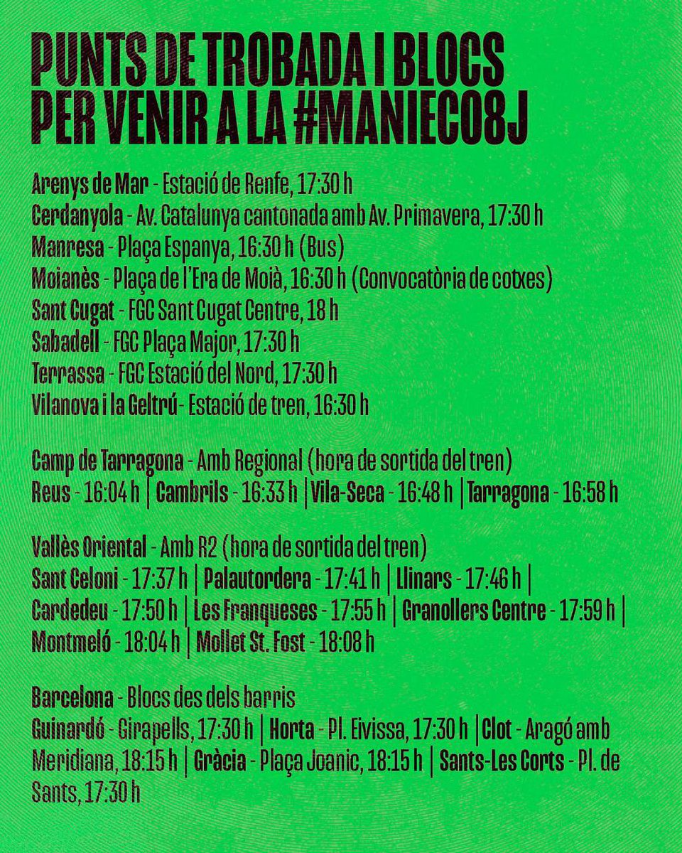 Avui, les estudiants a la #ManiEco8J.

La mobilització i l’organització de la classe treballadora és més important que mai: ens hi va la vida.

Per la salut, per la terra i pel futur!