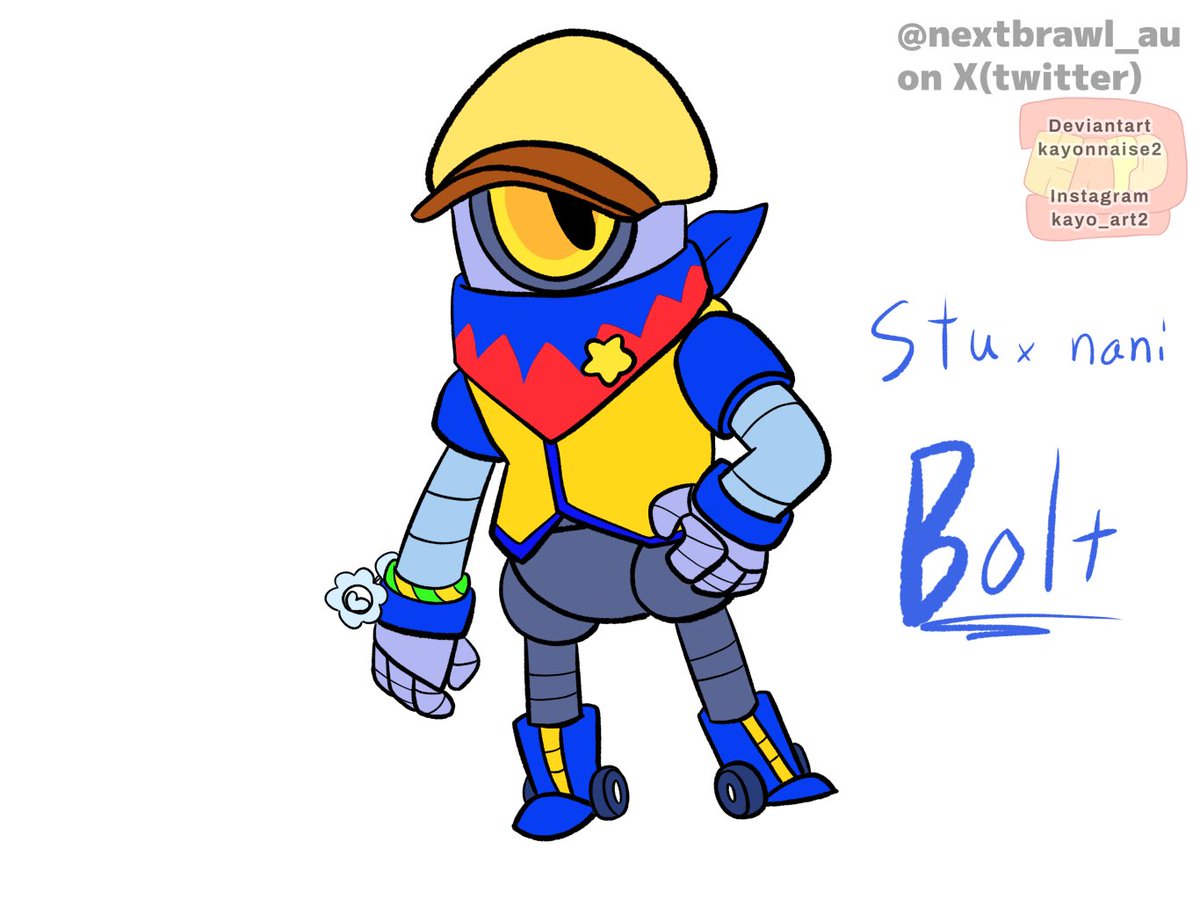 nextbrawl_au's tweet photo. This is my Stu x Nani Fanchild, Bolt!!!
I hope you like this!!!
(I reposted it because there was something wrong in his information and I wanted to Change his spelling.)
#nextbrawlstarsau #stuxnani #nanixstu #brawlstarsfanchild #fanchild https://t.co/KJtydCLNWn
