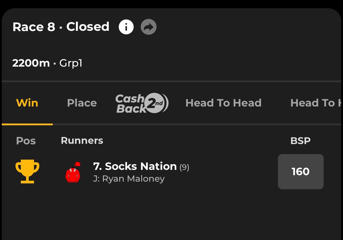 thaylock's tweet photo. Fair price. #SocksNation #QueenslandOaks https://t.co/FKhJDC6Ker