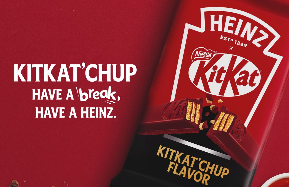ComputerArts's tweet photo. Heinz x Kit Kat surprises social media with bizarre KitKat'Chup branding https://t.co/4ZT7TLw4pp https://t.co/5nUw2WIK9y