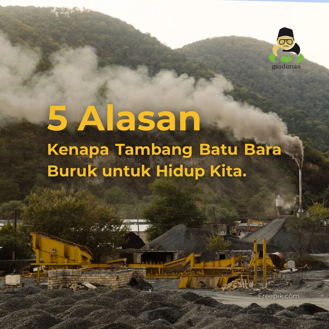 5 alasan kenapa tambang batu bara buruk untuk hidup kita.
👇👇👇👇