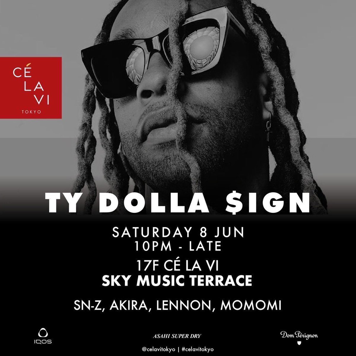 reiray1's tweet photo. Tonight✨at #celavi with special guest @tydollasign 🔥🔥✈️

VIP,Guest希望の方ご連絡お待ちしております✌🏼
#tydolla #tydollasign 
#guest #guestlist  #nightclub  #shibuya #celavi #tokyo  #hiphop #ゲスト  #クラブ #東京 #渋谷 #セラビ https://t.co/nhTZnJOWG9