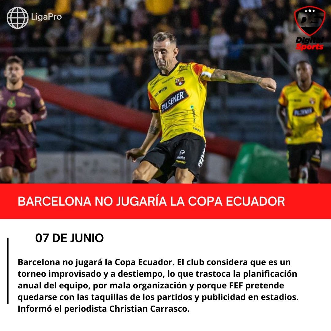 ¡BSC le diría no a la Copa Ecuador! ⚠️🚨