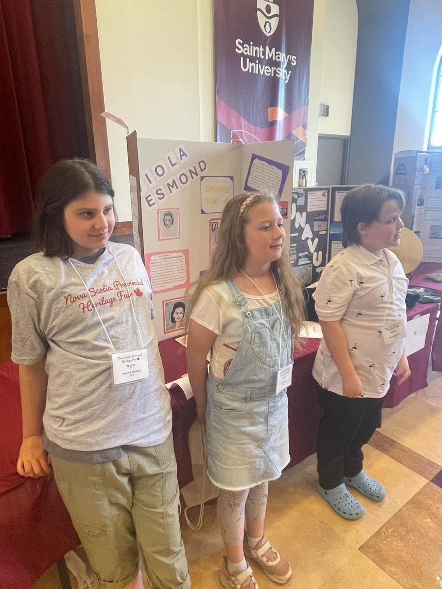 Lyndi, Ben and Gemma 
earned top prize in African Canadian Heritage at the Nova Scotia Heritage Fair for their Viola Desmond Presentation. Congratulations!!! We are so proud.<a href="/CBVRCE_NS/">CB-VRCE_NS</a> <a href="/SusanKe82515729/">Susan Kelley</a> <a href="/LynnCrawfordCa1/">Lynn Crawford-Carter</a>