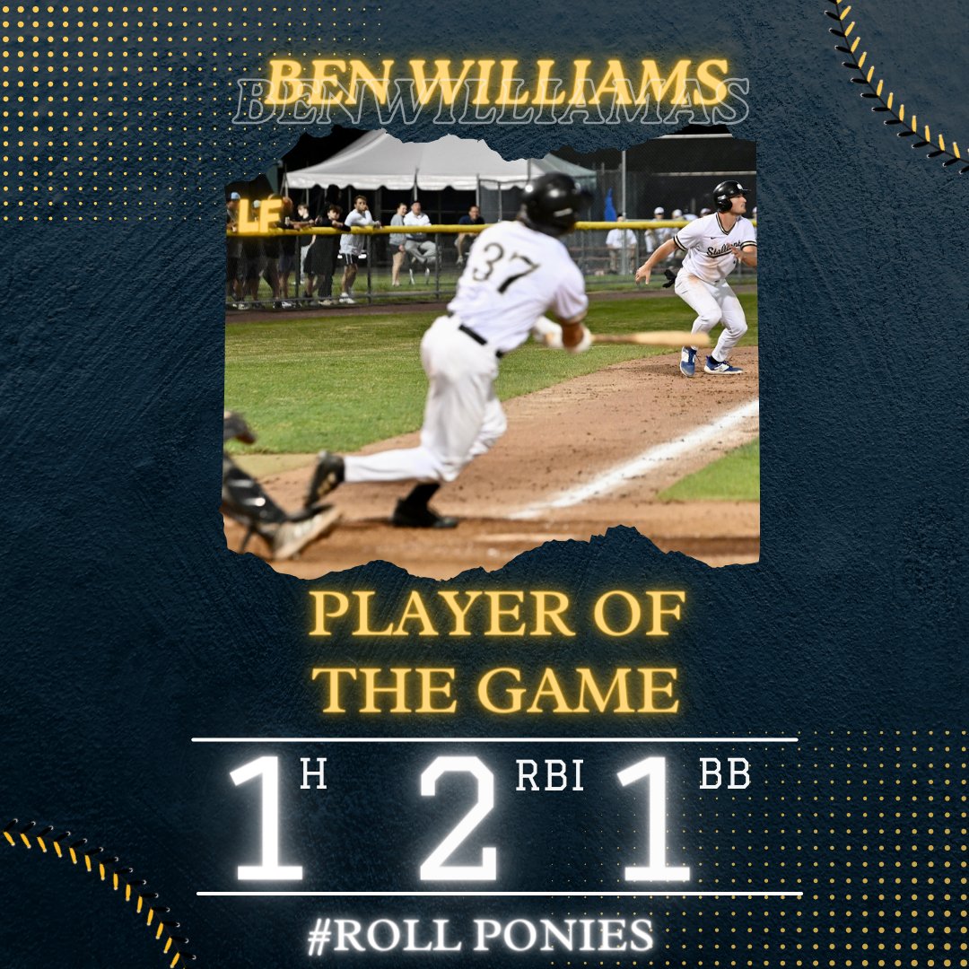 PLAYER OF THE GAME... BEN WILLIAMS!!

#RollPonies #SaugertiesStallions #Saugerties