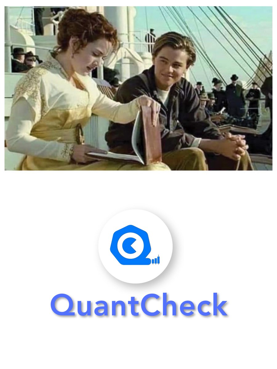 Quantcheck's tweet image. Jack and Rose take a break from the iceberg to check their investments with QuantCheck! ❄️💼 

#Investing #QuantCheck #Titanic
