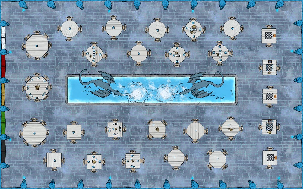 Day 3, Cerulean Hall.

I'm making maps for Vecna: Eve of Ruin and releasing them free until the map pack is done. Enjoy!

Get the higher res versions here: drive.google.com/drive/folders/…

#dnd #dnd5e #vecna