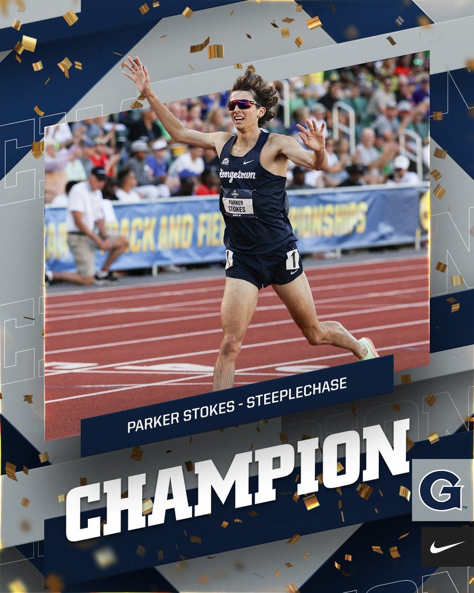 HoyasTrackXC's tweet image. 🥇 Parker Stokes is the steeplechase NATIONAL CHAMPION‼️

#HoyaSaxa 👑 👟