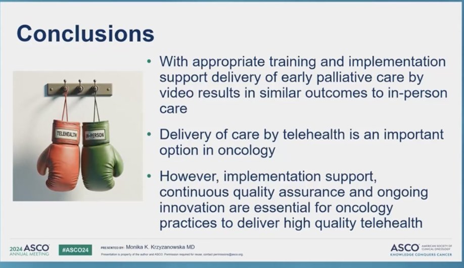 jillfeldman4's tweet image. Reflection #4 #ASCO24: Bottom line - Early integration of palliative care improves QOL AND SURVIVAL! 

IMO this study is one of the most important studies ever! Dr. Joseph Greer &amp;amp; Dr. Jennifer Temel shared data from this simple but very meaningful study showing that #telehealth…