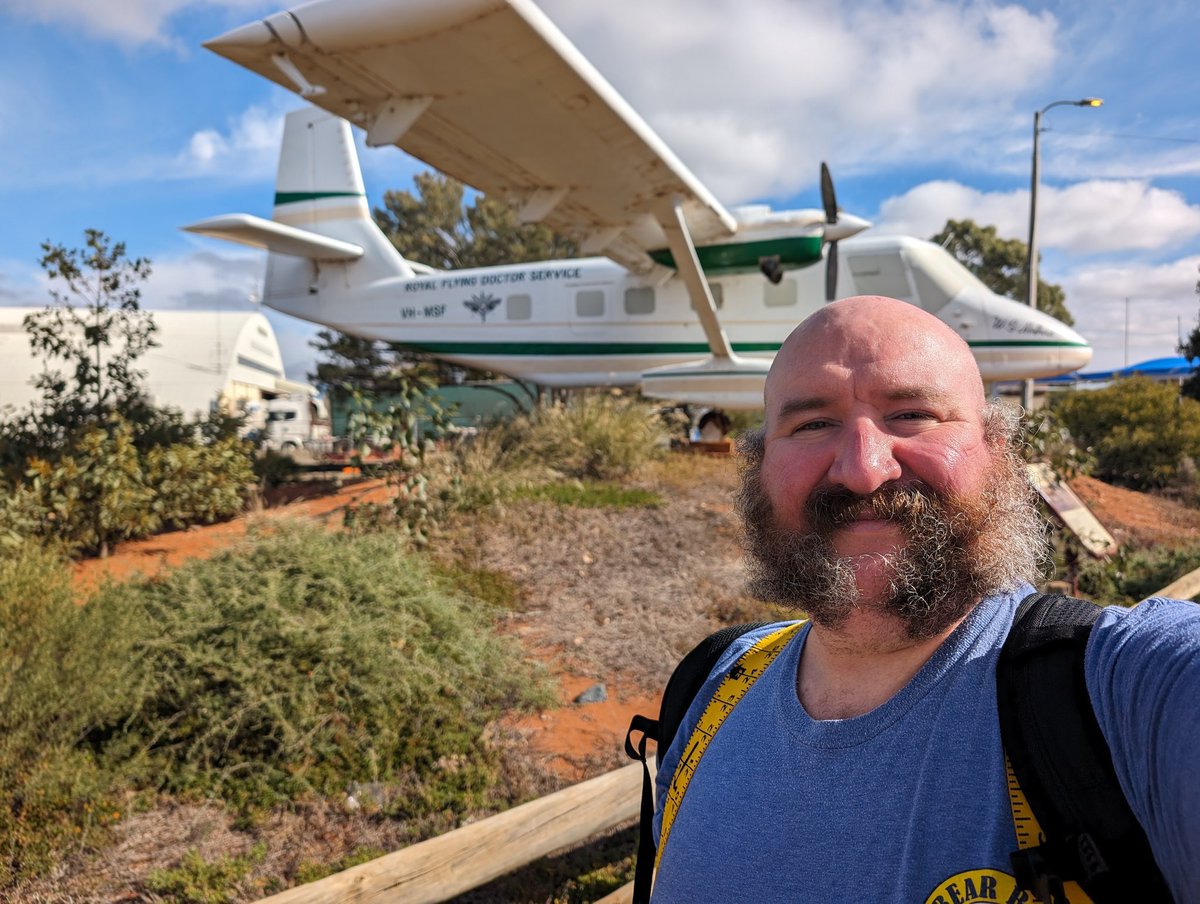 beardoc's tweet image. See you later, Broken Hill! It's been fun. Here I am at the Royal Flying Doctor Service base at Broken Hill Airport. Almost time to head home to Sydney.